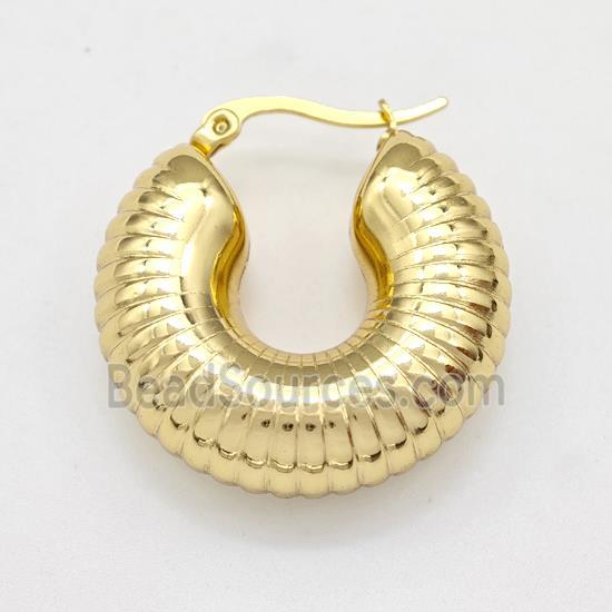 304 Stainless Steel Latchback Earring Gold Plated