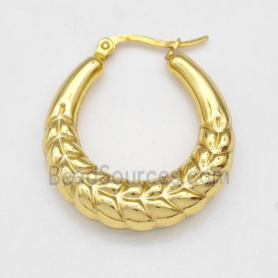 304 Stainless Steel Latchback Earring Gold Plated