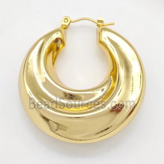 304 Stainless Steel Latchback Earring Gold Plated
