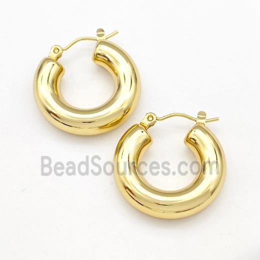 304 Stainless Steel Earring Hollow Gold Plated