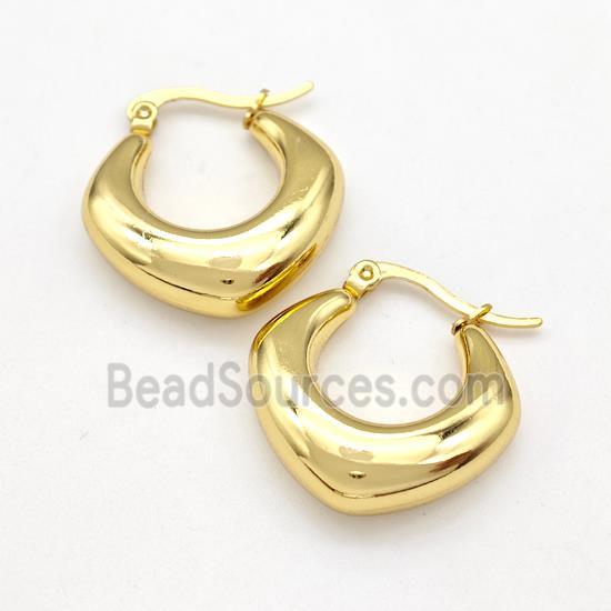 304 Stainless Steel Earring Hollow Gold Plated