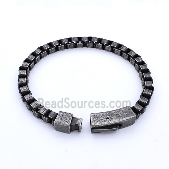 304 Stainless Steel Bracelet Antique Black