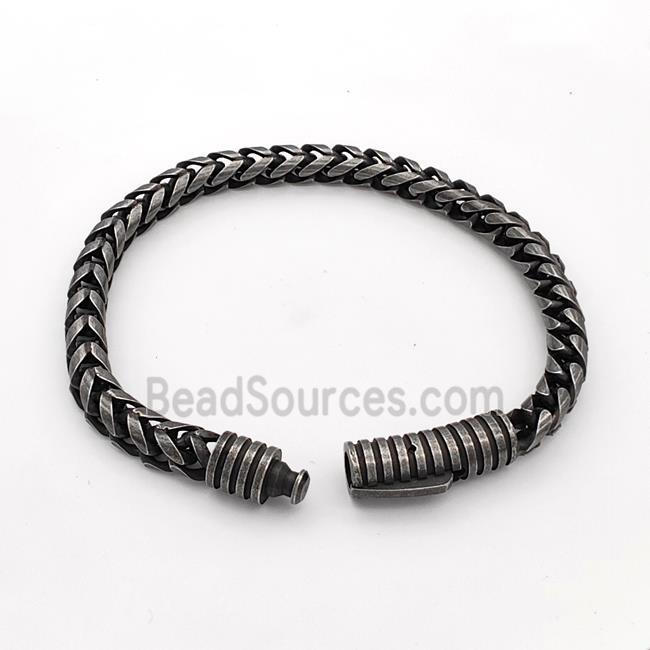 304 Stainless Steel Bracelet Antique Black