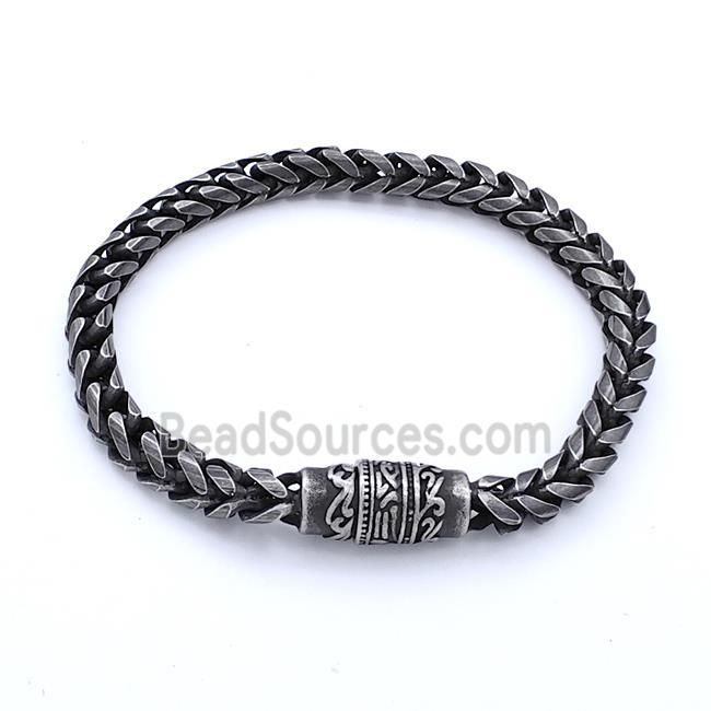 304 Stainless Steel Bracelet Antique Black