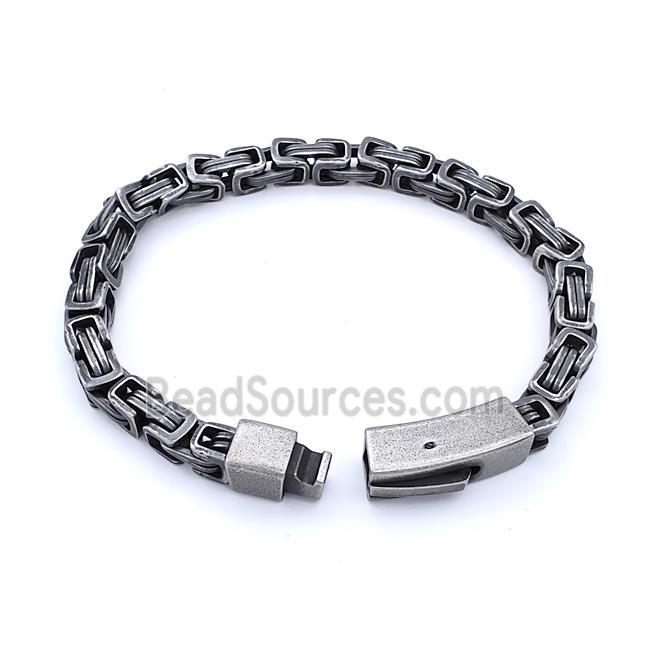 304 Stainless Steel Bracelet Antique Black