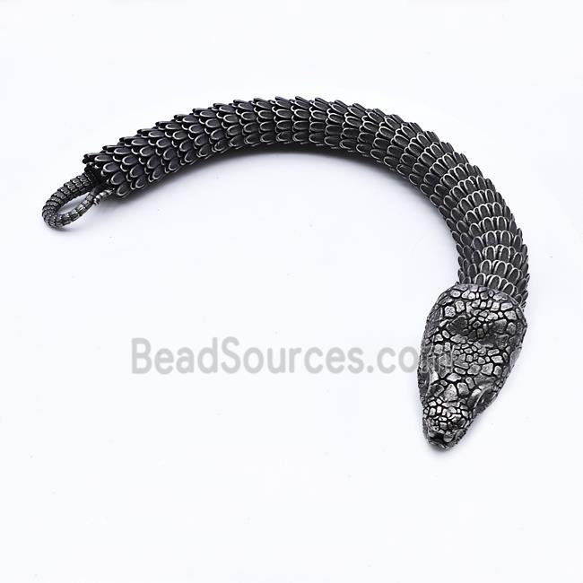 304 Stainless Steel Snake Bracelet Antique Black