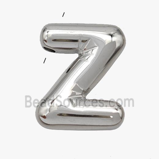 Raw Stainless Steel Letter-Z Pendant