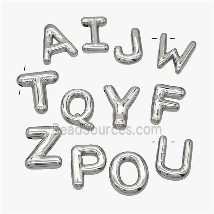 Raw Stainless Steel Letter Pendant Mix Alphabet