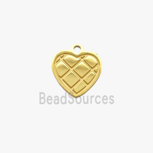 Stainless Steel Heart Pendant Gold Plated