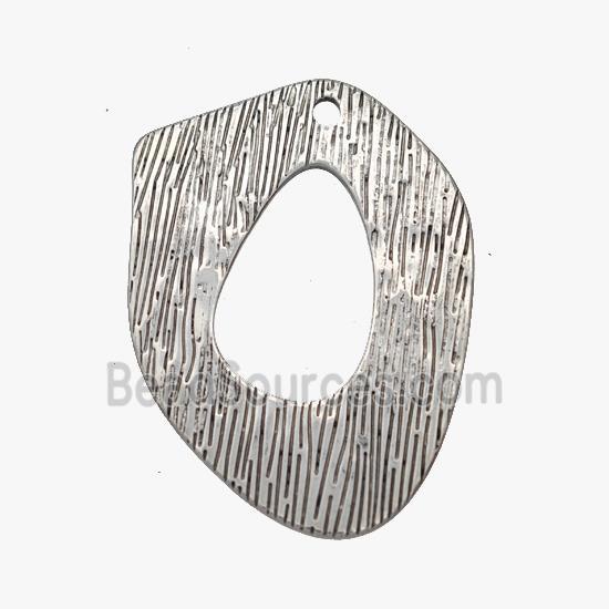 Raw Stainless Steel Pendant Brushed