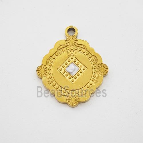 Stainless Steel Pendant Painted Gold Plated