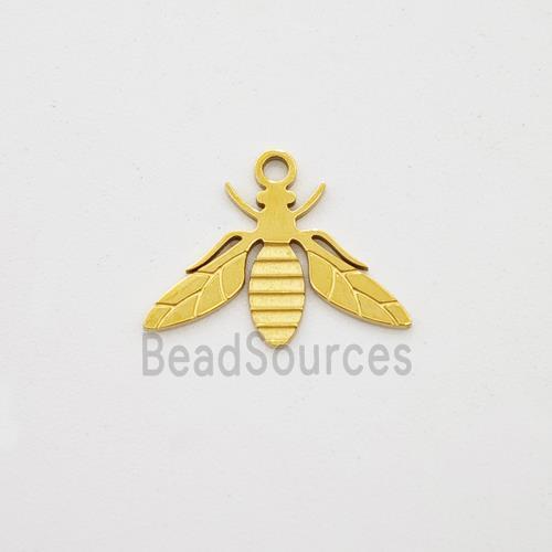 Stainless Steel Honeybee Pendant Gold Plated