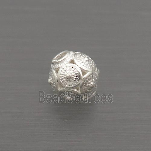 Sterling Silver Round Beads Hollow