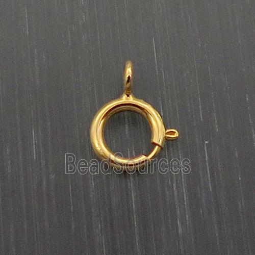 Sterling Silver Clasp Spring Gold Plated