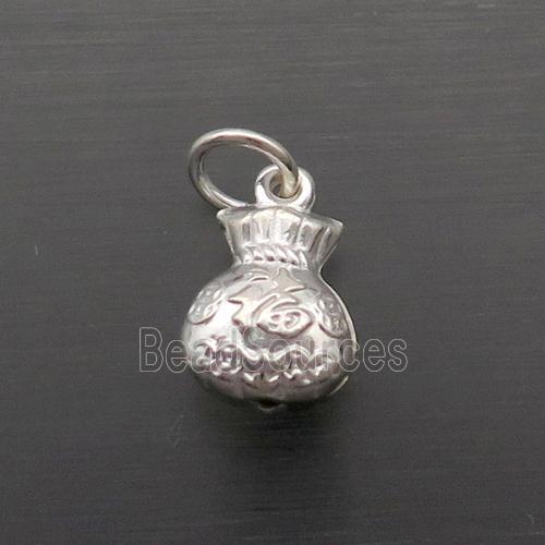 Sterling Silver Fu Bag Pendant