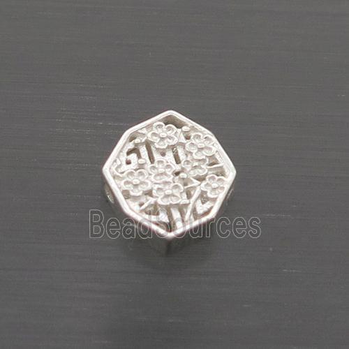 Sterling Silver Flower Beads