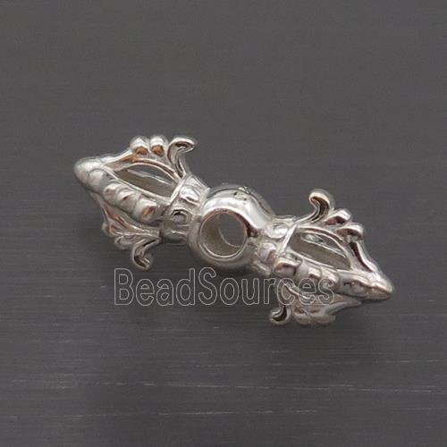 Sterling Silver Beads Tibetan Dorje Vajra Pestle