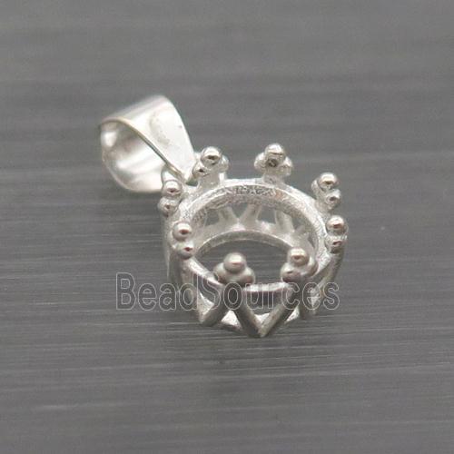 Sterling Silver Crown Pendant