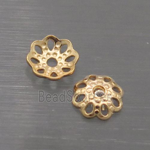 Sterling Silver Beadcaps Gold Plated