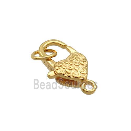 Sterling Silver Lobster Clasp Gold Plated