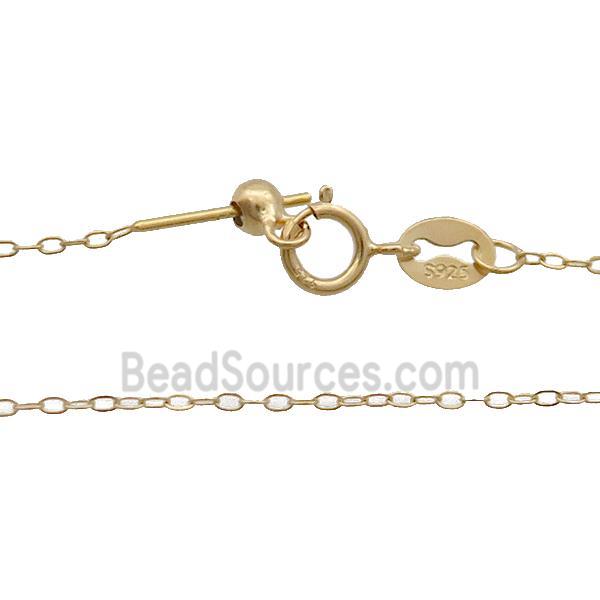 Sterling Silver Necklace Chain Gold Plated