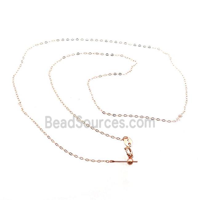 Sterling Silver Necklace Chain Rose Gold