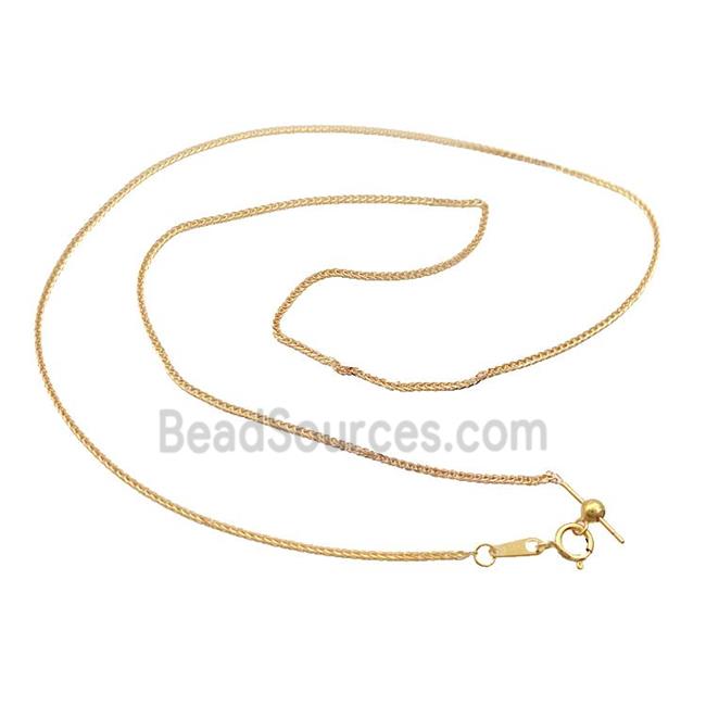 Sterling Silver Necklace Chain Gold Plated