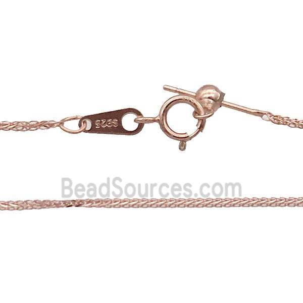 Sterling Silver Necklace Chain Rose Gold