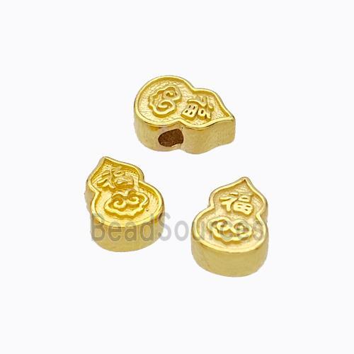 925 Sterling Silver Gourd Beads Luckyfu Gold Plated