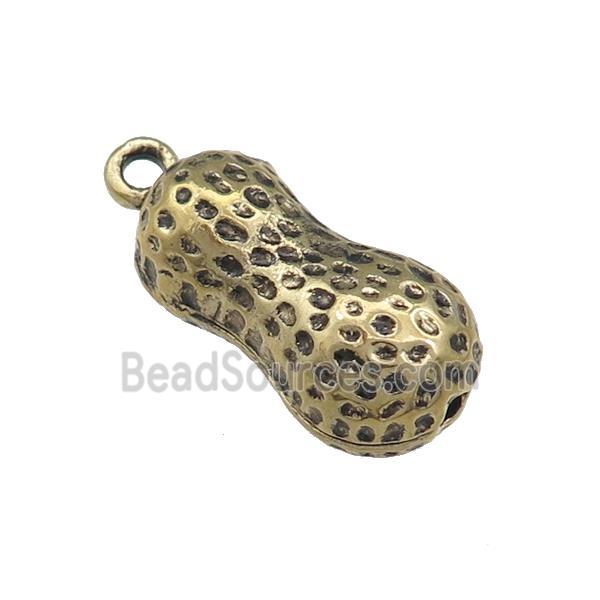 Tibetan Style Zinc Peanut Charms Pendant Antique Bronze