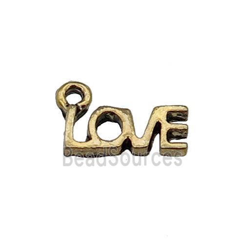 Tibetan Style Zinc LOVE Pendant Antique Silver