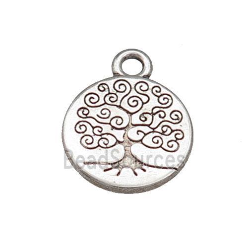 Tibetan Style Zinc Charms Pendant Tree Of Life Antique Silver