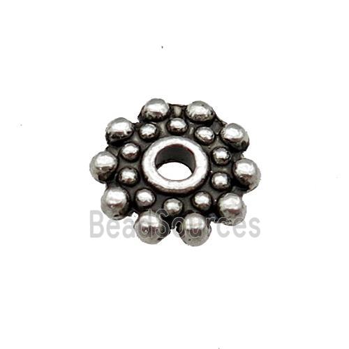 Tibetan Style Zinc Daisy Spacer Beads Antique Silver