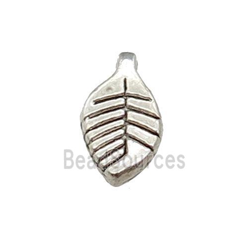 Tibetan Style Zinc Leaf Pendant Antique Silver