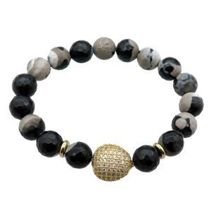 Agate Bracelets, stretchy, approx 10mm