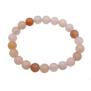 Pink Aventurine Bracelet Stretchy Round, approx 8mm dia