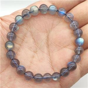 Labradorite Bracelet Stretchy Round, approx 8mm dia