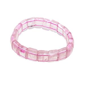 Rose Quartz Bracelet Stretchy, approx 10-15mm