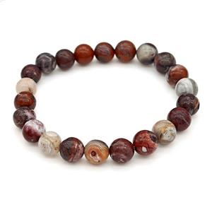 Natural Mexican Crazy Lace Agate Bracelets Stretchy, approx 8mm