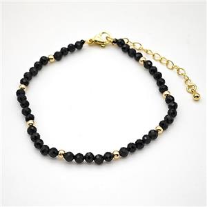 Black Onyx Agate Bracelet Dye, approx 4mm