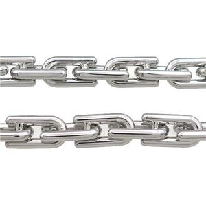 Alloy Chain Platinum Plated, approx 10-18mm