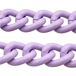 Aluminium Chain Purple Painted, approx 13-16mm