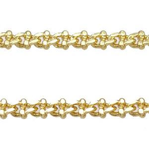 Copper Chain Gold Plated, approx 3mm