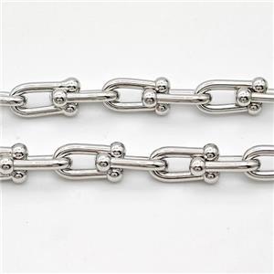 Copper Chain Platinum Plated, approx 6-13mm