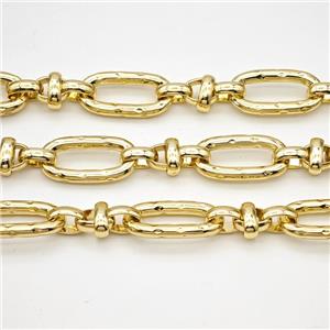 Copper Chain Gold Plated, approx 6-9mm, 11-22mm