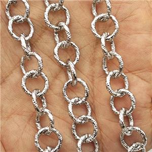 Iron Chain Platinum Plated, approx 10mm