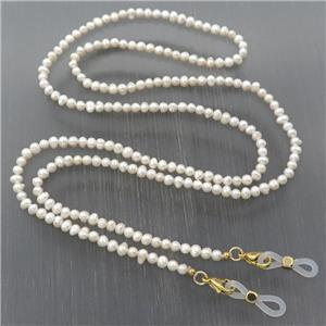 Pearl Chain for Face Mask and Glasses, approx 4-5mm, 78cm length