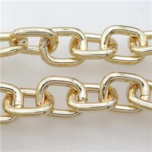 Aluminum chain, gold plated, approx 18-23mm, 4.5mm