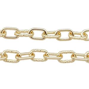 copper chain, gold plated, approx 5x8mm