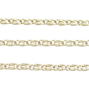 copper chain, gold plated, approx 2.2mm